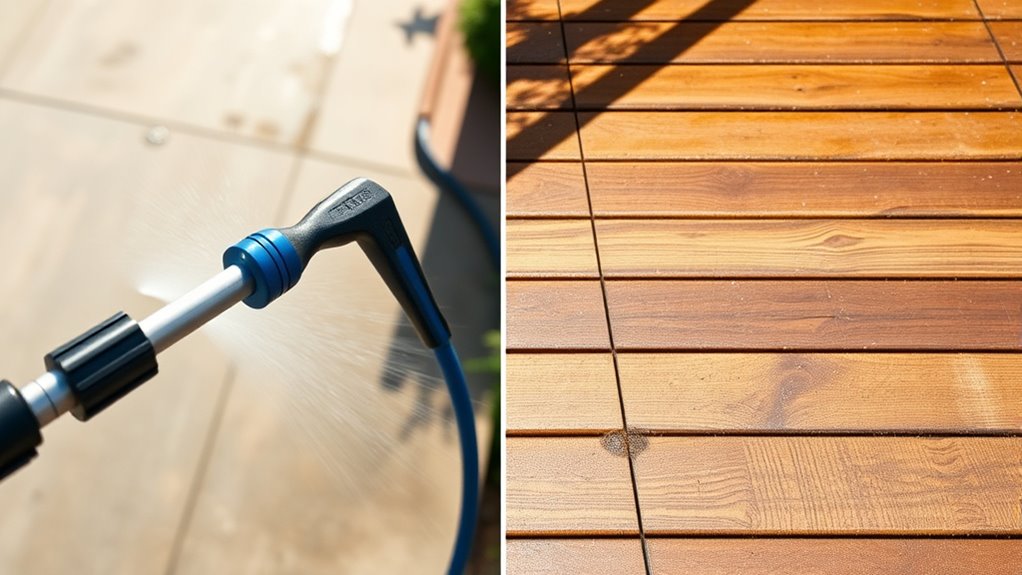 targeted driveway and deck cleaning