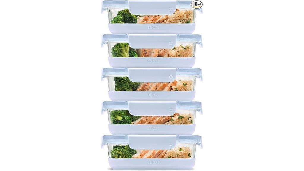 ten piece glass storage set