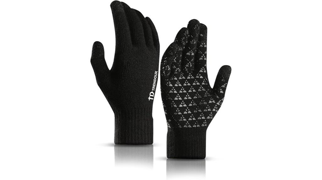 touchscreen thermal knit gloves