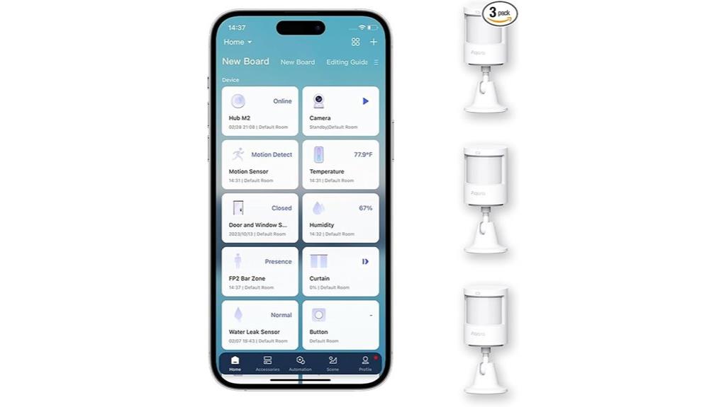 triple pack zigbee motion sensors