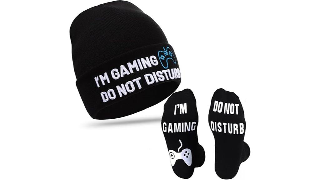 unique gaming socks beanie