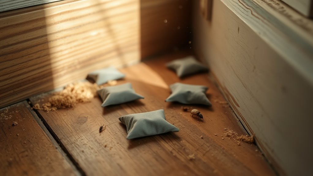 use wet cardboard traps regularly