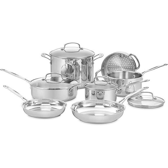 11 piece stainless cookware