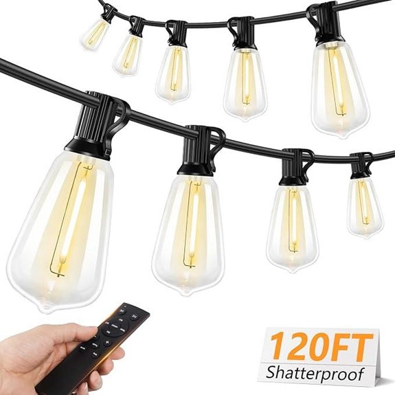 120ft outdoor string lights