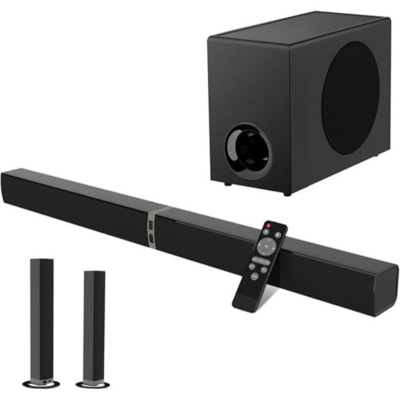 MZEIBO 120W Sound Bar with Subwoofer for TV