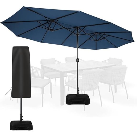 Sundale Outdoor 15ft Olefin Patio Umbrella with Base