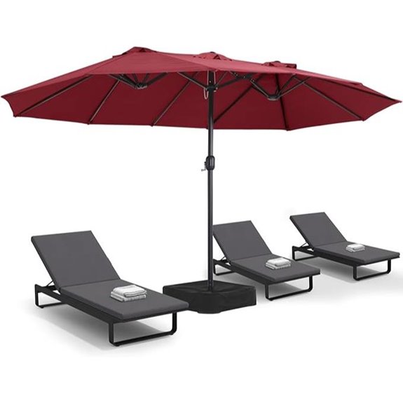 MasterCanopy 15ft Double-Sided Patio Umbrella