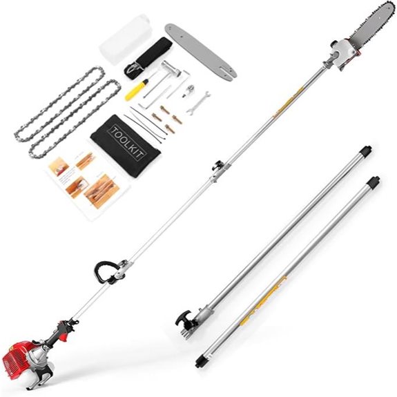 COOCHEER Gas Pole Saw 16ft Reach 58CC