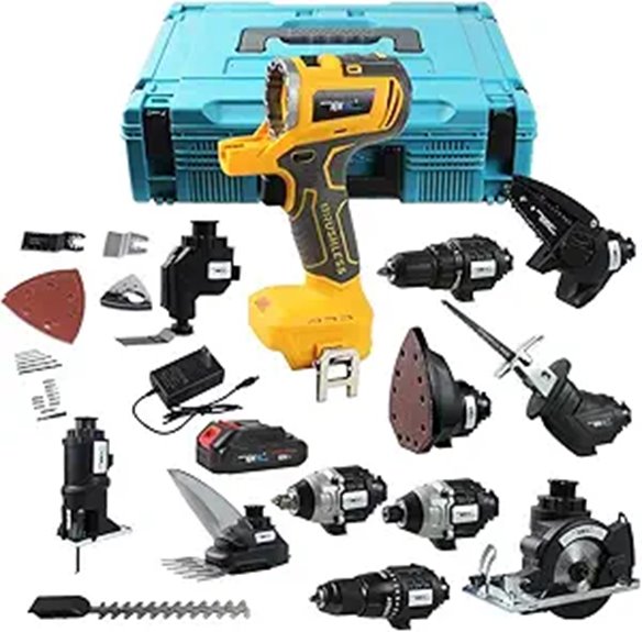 NEWONE 18V MAX Drill & 12-Tool Combo Set