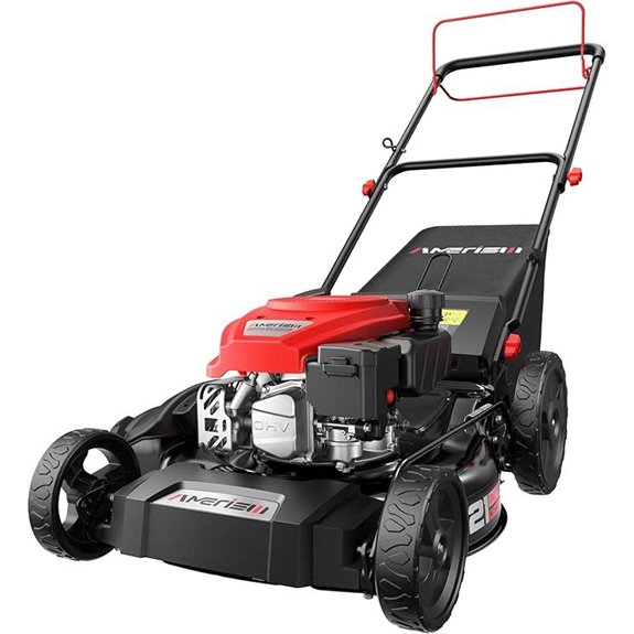 21-Inch 3-in-1 Gas Lawn Mower with Adjustable Height