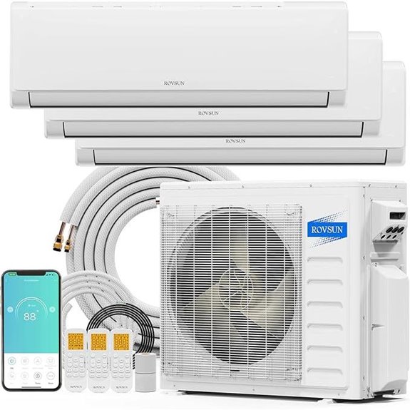 ROVSUN 28000 BTU Tri-Zone WIFI Mini Split AC