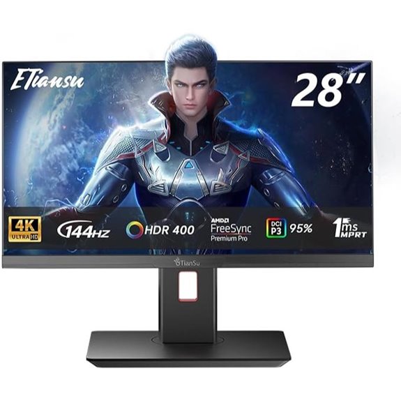 28-Inch 4K 144Hz Gaming Monitor with HDMI Adjustable