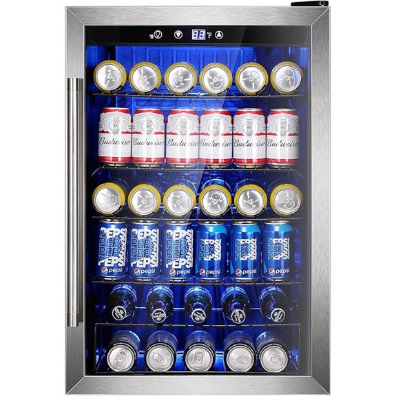 Wine Cooler 37-Bottle Freestanding Beverage Refrigerator
