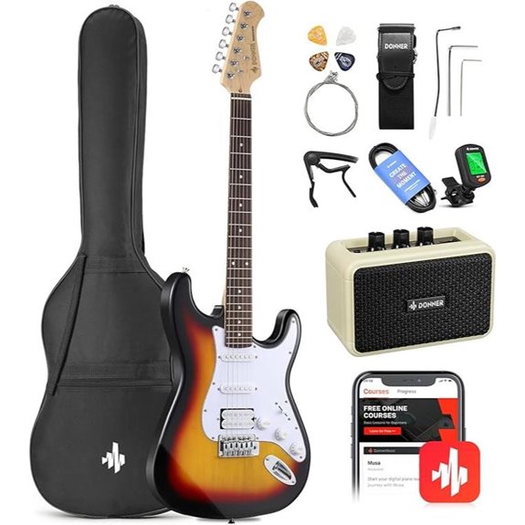 Donner DST-100S 39” Electric Guitar Kit with Accessories” Electric Guitar Kit with Accessories