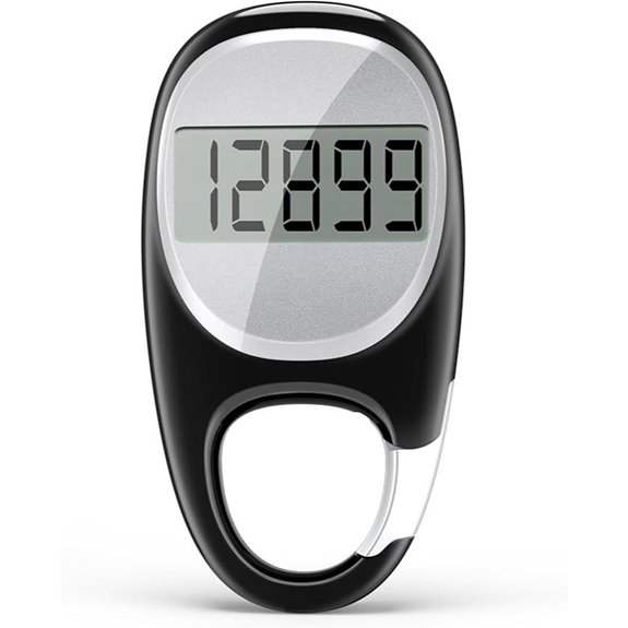 Simple 3D Pedometer with Carabiner for Seniors