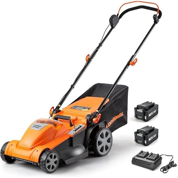 LawnMaster 48V MAX Brushless Mower with Dual Battery