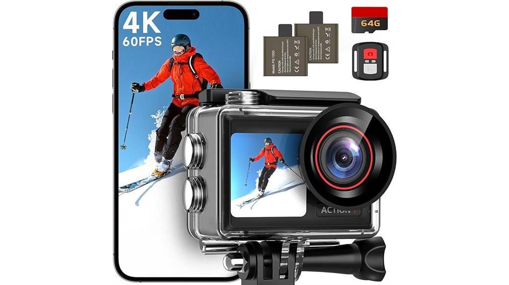 4k60fps waterproof action camera