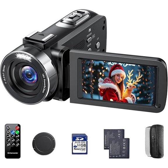 4K Vlogging Camcorder with 42MP 3