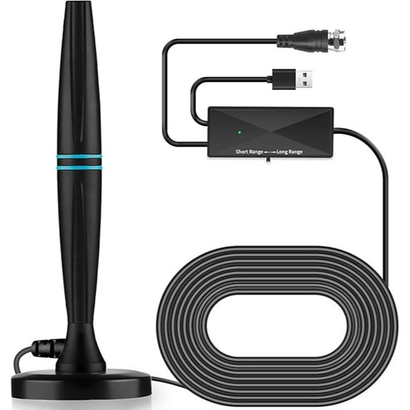 Indoor TV Antenna with 4K Support and Long Range