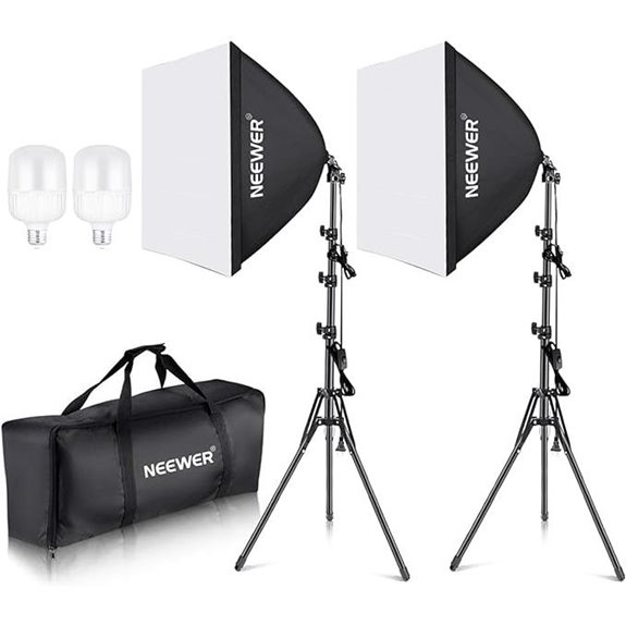 NEEWER 700W Softbox Lighting Kit with Bulbs