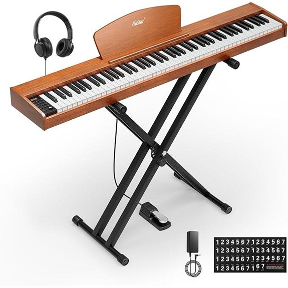 88 key portable piano bundle
