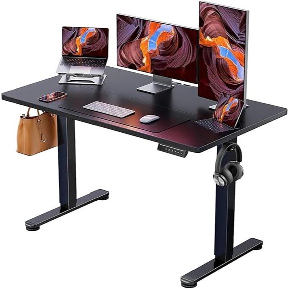 ErGear Electric Sit-Stand Desk with Memory Black