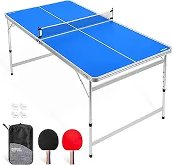 adjustable table tennis set