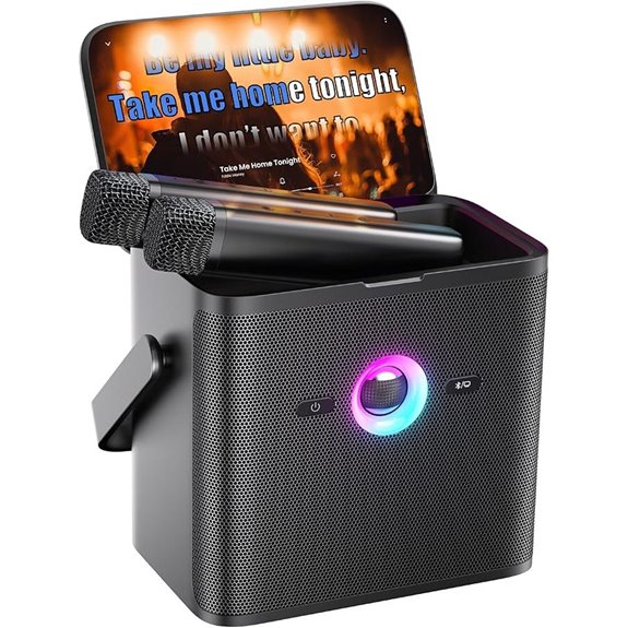 Ikarao Portable Karaoke System with Microphones and HDMI