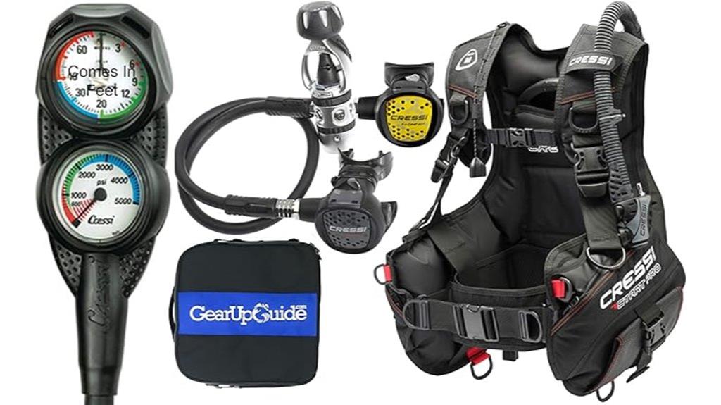 beginner scuba diving set