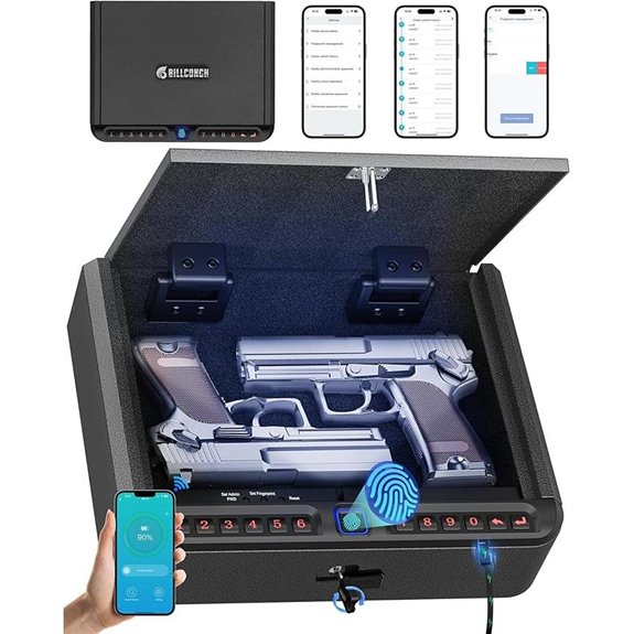Biometric Gun Safe with Quick Access and App Lock