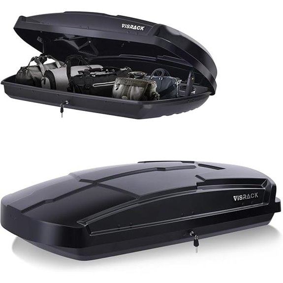 Hard Shell Roof Cargo Box 16 Cu Ft Black