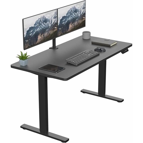 VIVO Electric Standing Desk 55x28 in Black