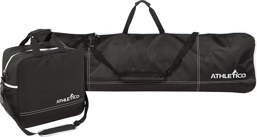 black snowboard boot bag