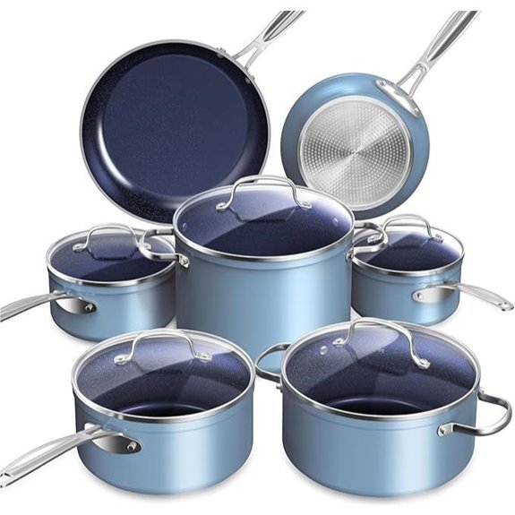 Nuwave Duralon Blue Ceramic Nonstick Cookware Set
