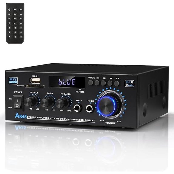 Stereo Audio Amplifier AK45 Bluetooth Receiver System