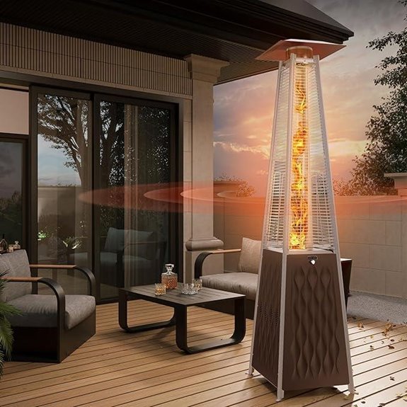 bronze pyramid patio heater