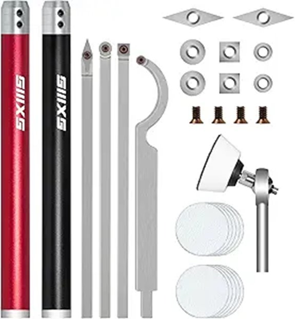 Carbide Tip Wood Lathe Tool Set with Inserts