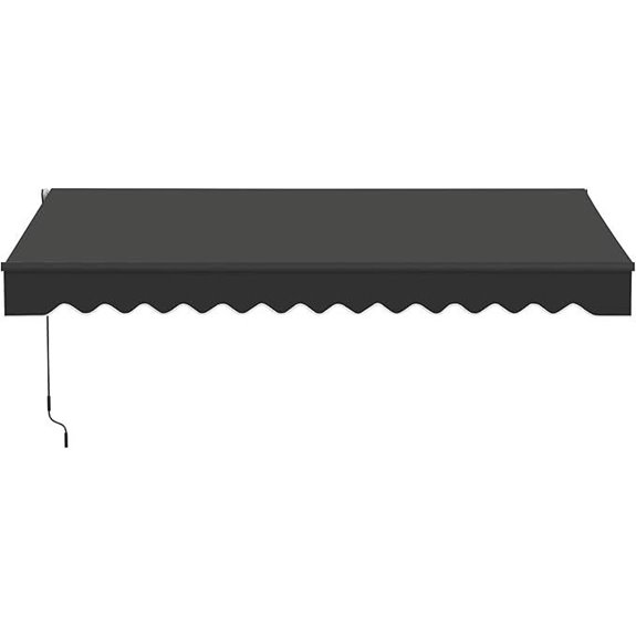 Aleko 12x10 ft Caribbean Electric Black Frame Awning