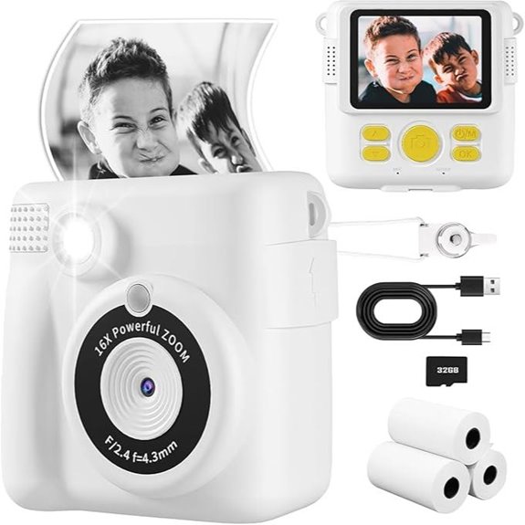 Kids Instant Print Camera with SD Card for Kids