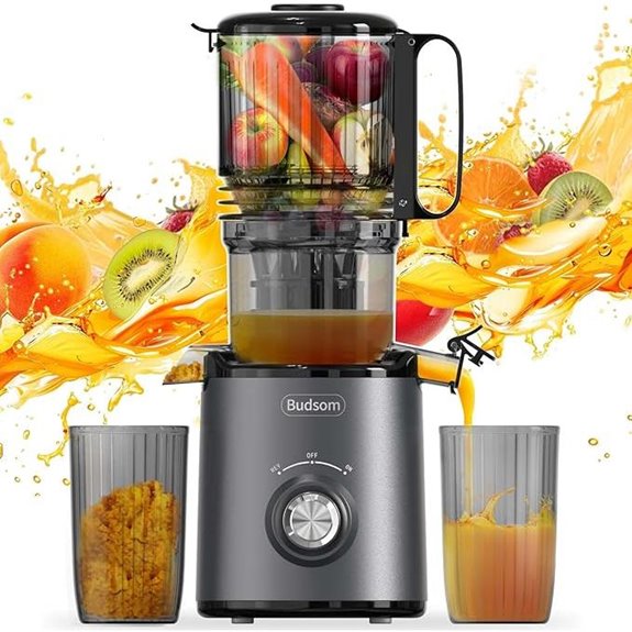Budsom Cold Press Juicer with Wide Feed Chute