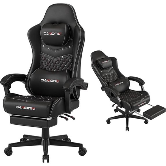 comfortable gaming chair with footrest
