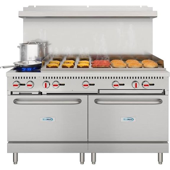 commercial 60 inch double oven