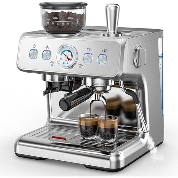 COWSAR Commercial Espresso Machine with Grinder & Frother