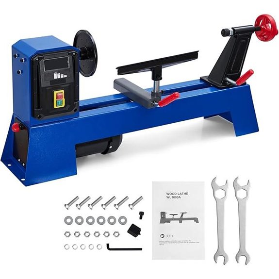 compact 14x20 inch wood lathe