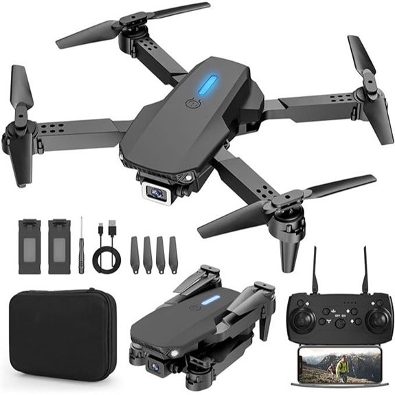 Mini 1080P HD Drone with Batteries and Carrying Case