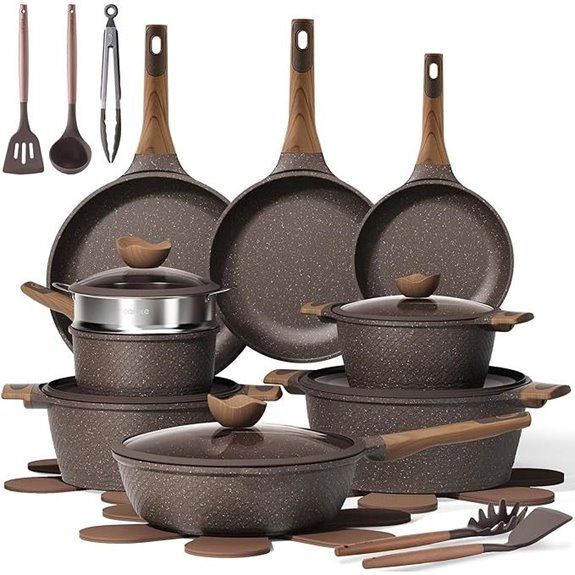 complete 26 piece nonstick cookware set