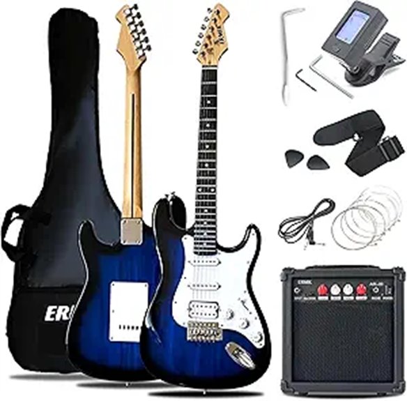 Ermik Full-Size Electric Guitar Kit with Amp & Accessories