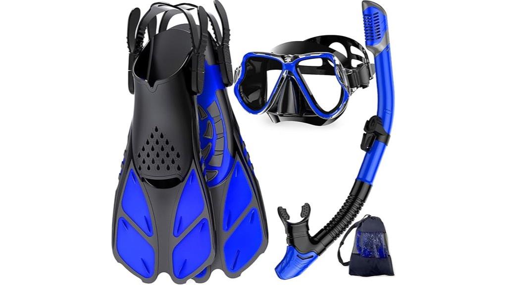 complete snorkeling gear set