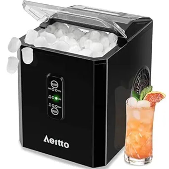 Aeitto Countertop Ice Maker with Self-Cleaning Function
