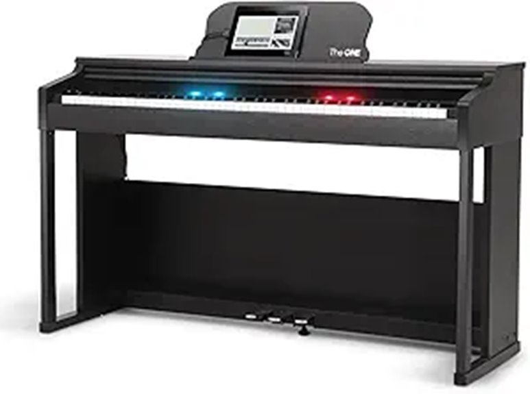 digital piano with lighted keys